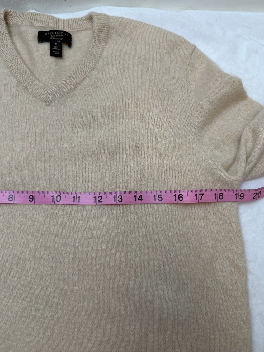 Cashmere Club Room Luxury 100% Cashmere V Neck Sweater Mens M Old Money Ivy Prep - Picture 6 of 10